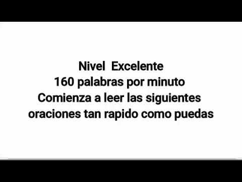 cuantas palabras por minuto debe leer una persona de preparatoria