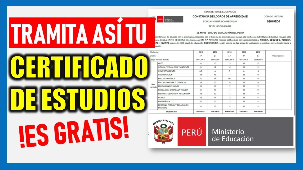 como sacar una constancia de estudios por internet