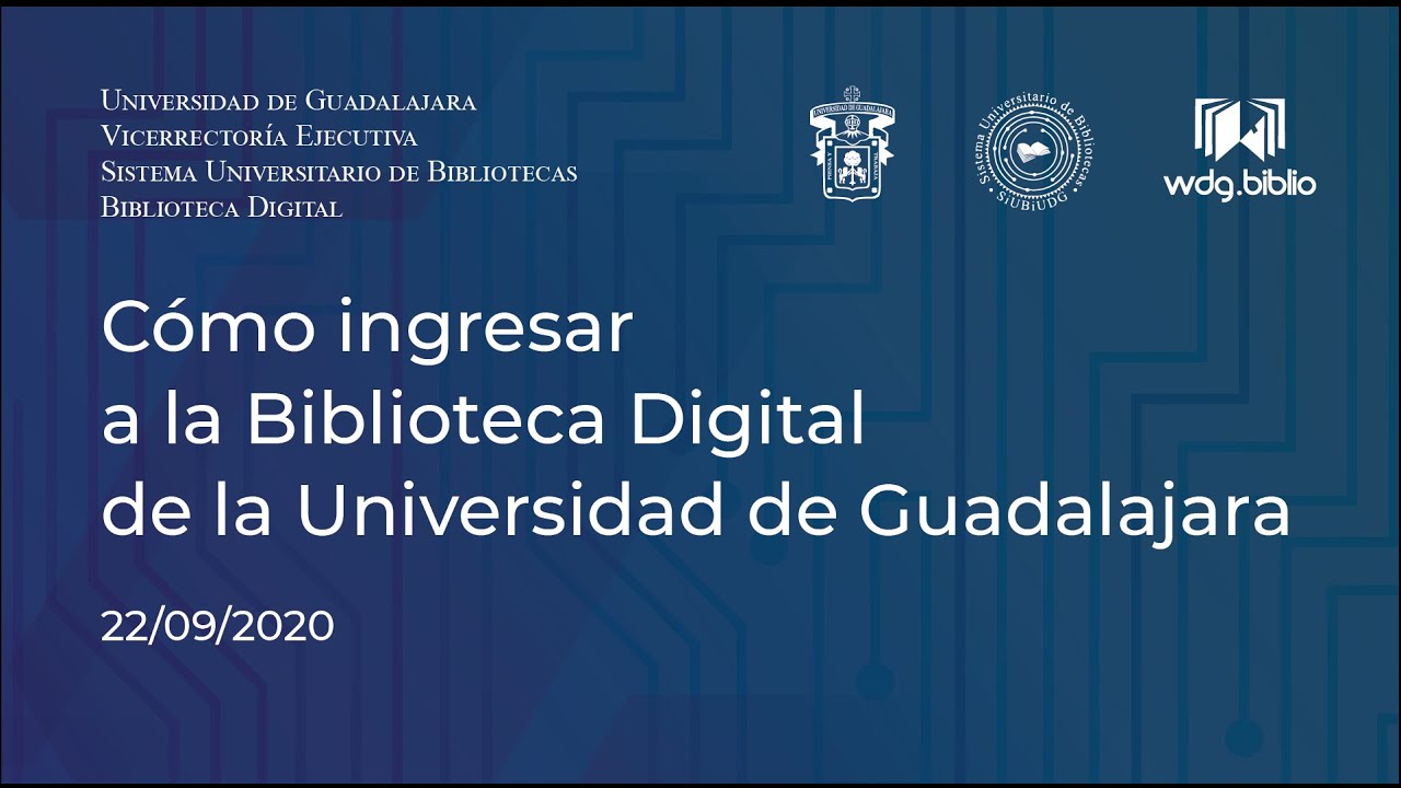 como usar la biblioteca virtual de la udg