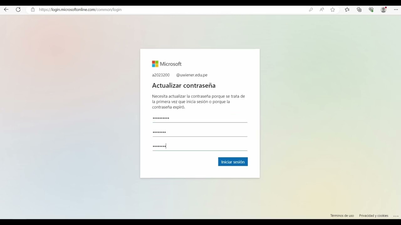 no puedo entrar a mi correo institucional