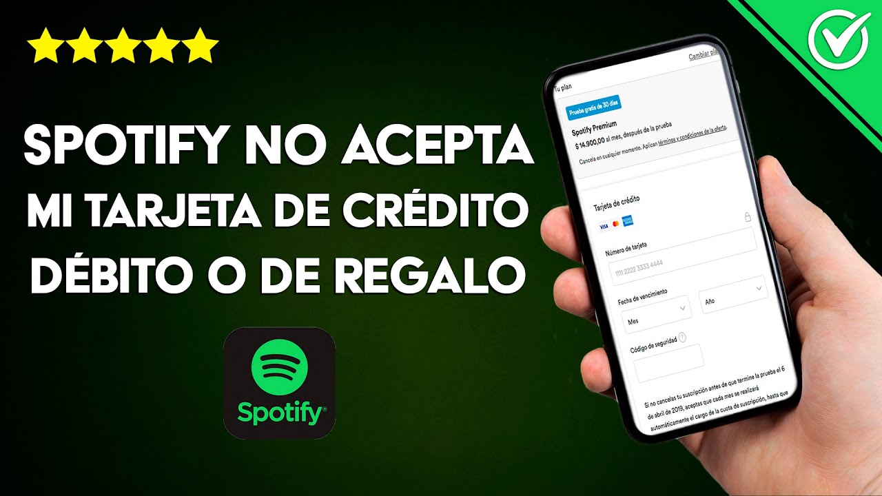 spotify no me deja pagar con debito