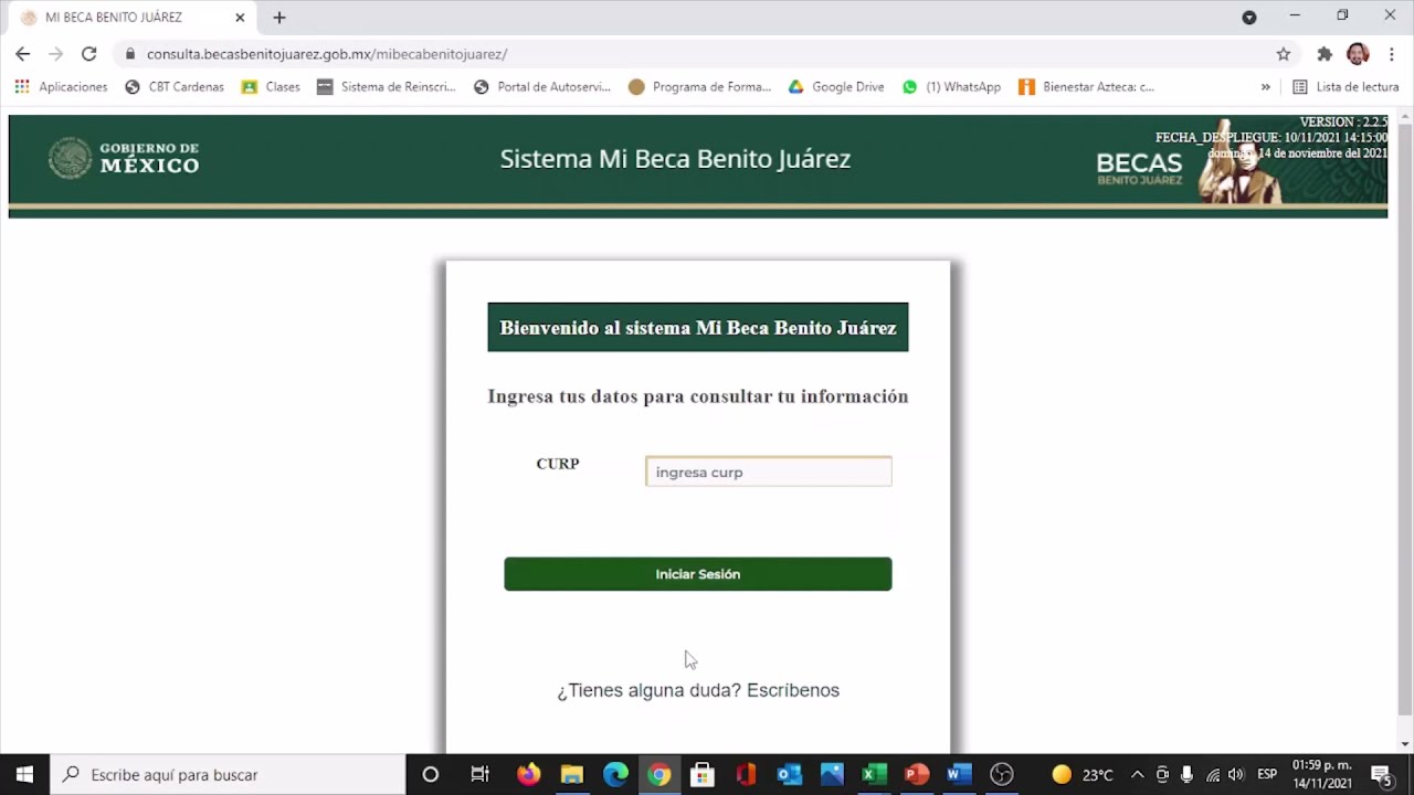 como cerrar sesión en mi beca benito juárez