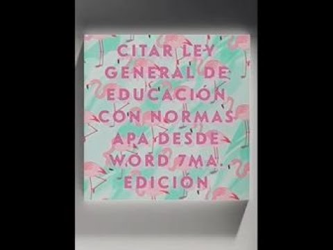 como citar la ley general de educacion