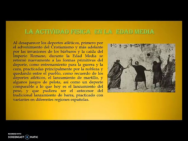 educacion fisica en la edad media