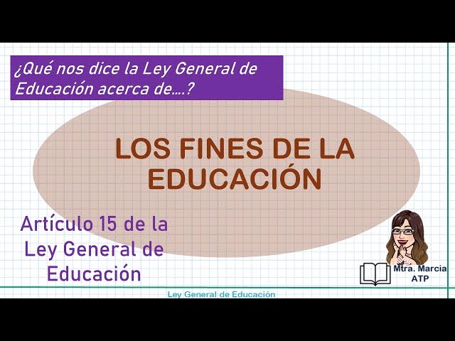 naturaleza de los fines de la educacion