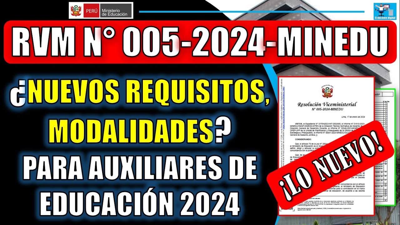 requisitos para trabajar como auxiliar de educacion