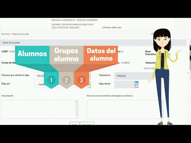 formato de baja de alumnos de primaria