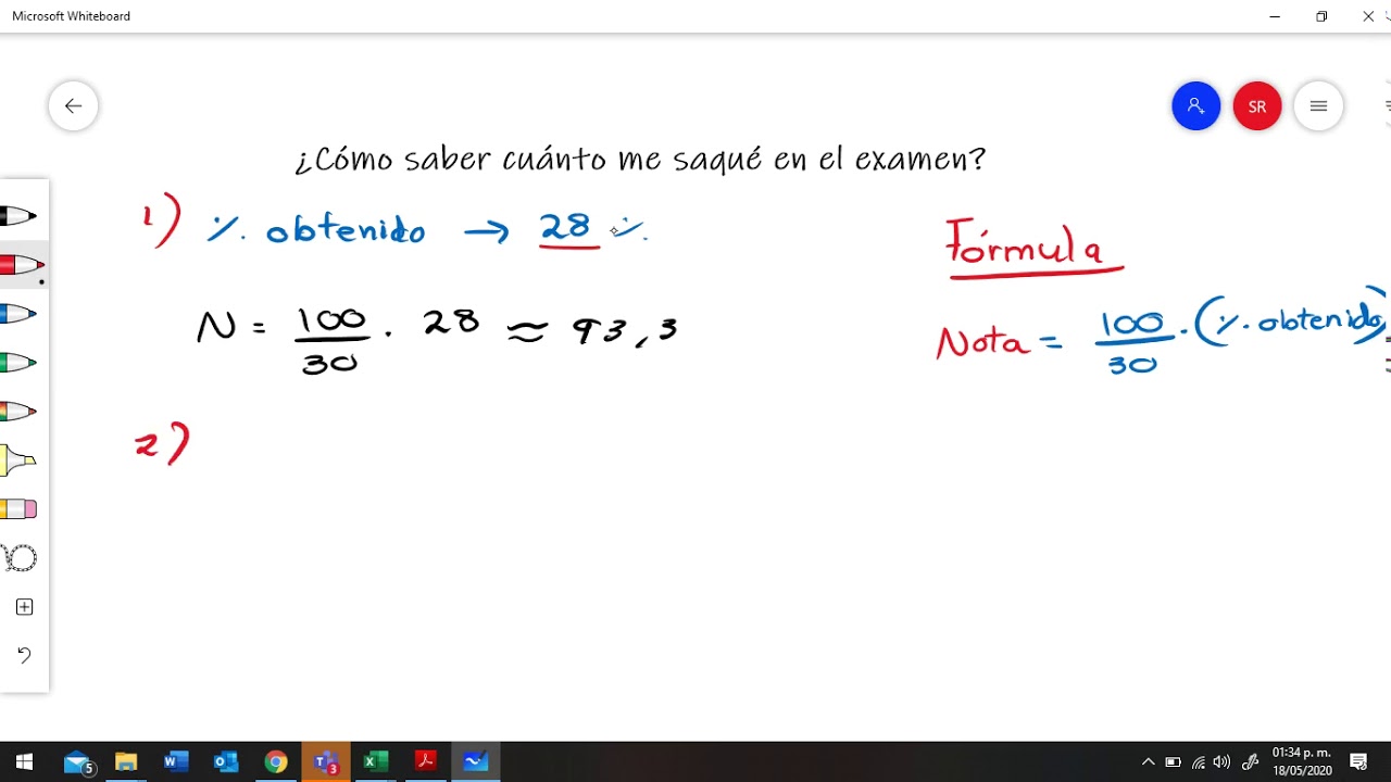 como sacar el porcentaje de un examen que vale 50