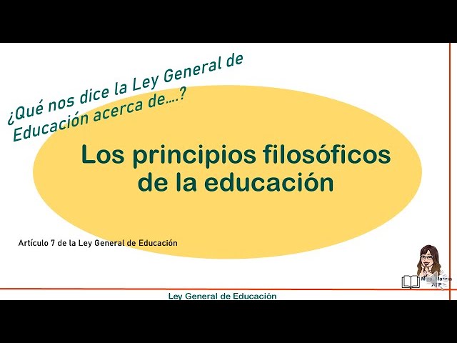 principios filosoficos de la educacion primaria
