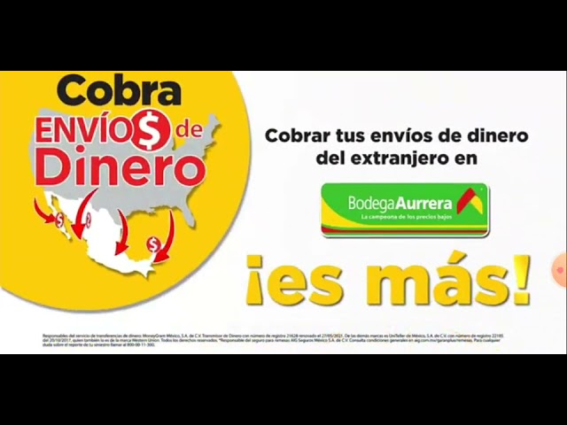 como cobrar un envio de dinero en bodega aurrera