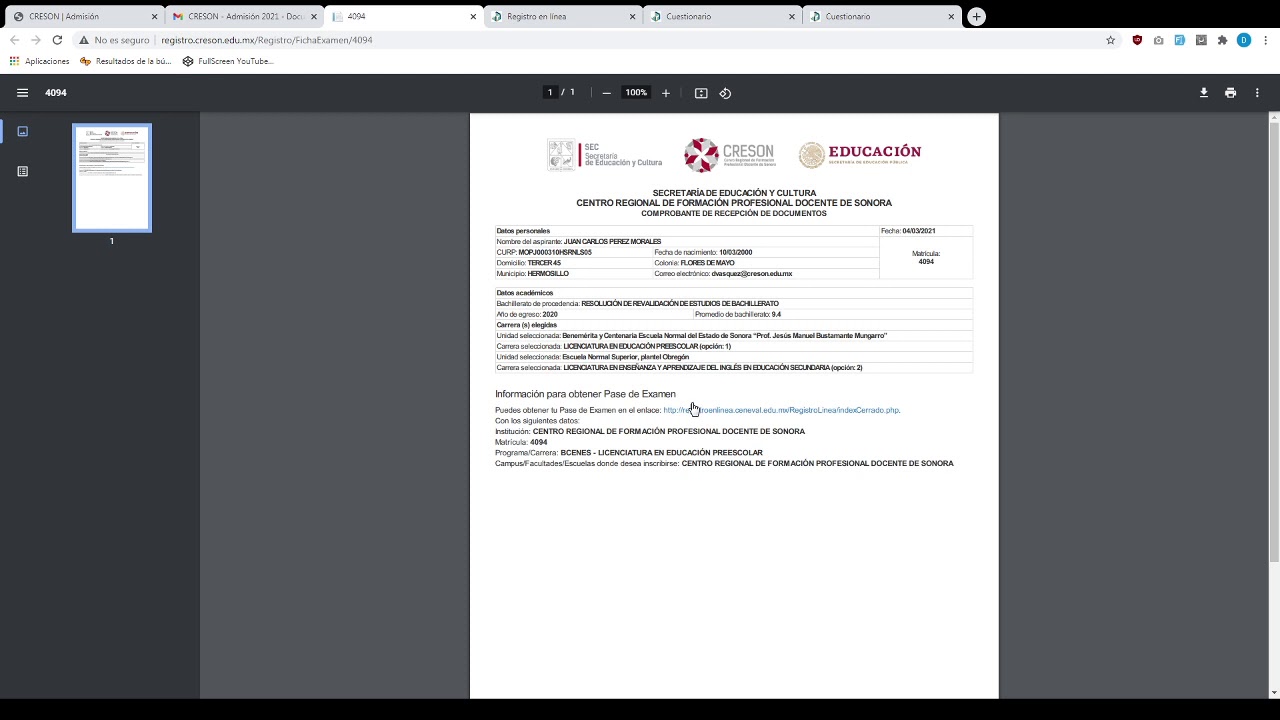 como recuperar mi pase de examen ceneval