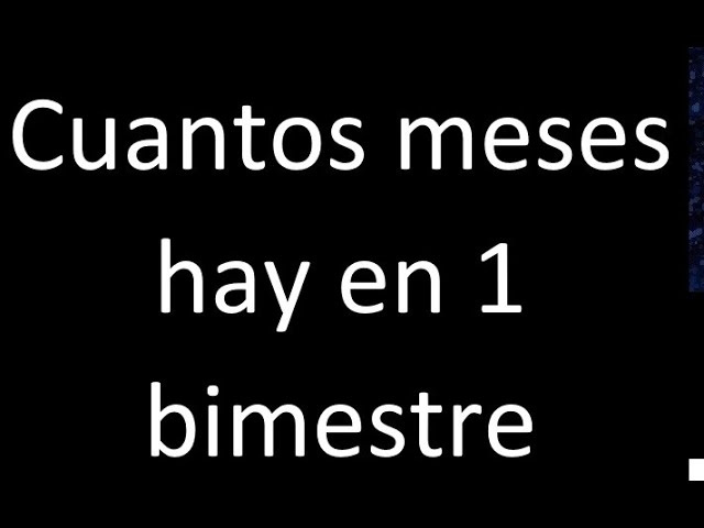 cuantos dias hay en un bimestre