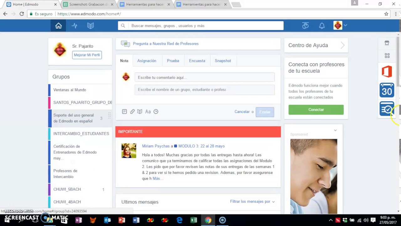como ver el codigo de un grupo en edmodo