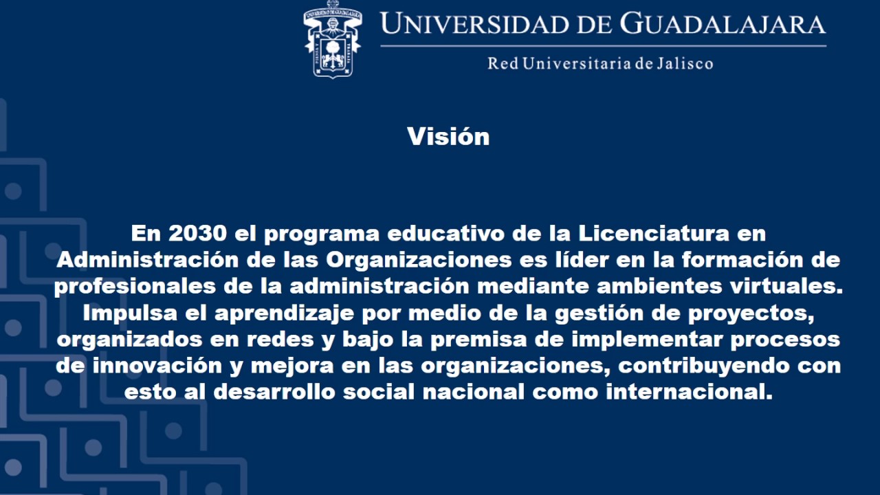 mision y vision de la udg